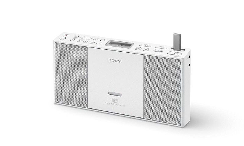 Microcadena - Sony Boombox ZSPE60W.CED, Radio AM/FM, CD, USB, Aux, Blanco