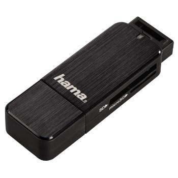 Lector tarjetas - Hama 00123901, USB 3.0, Negro