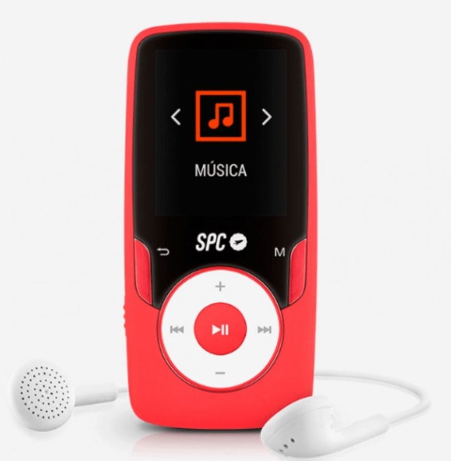 MP4 - SPC Pure Sound Extreme, 4GB, Radio FM, Pantalla de 1.8", Ranura para microSD, Rojo