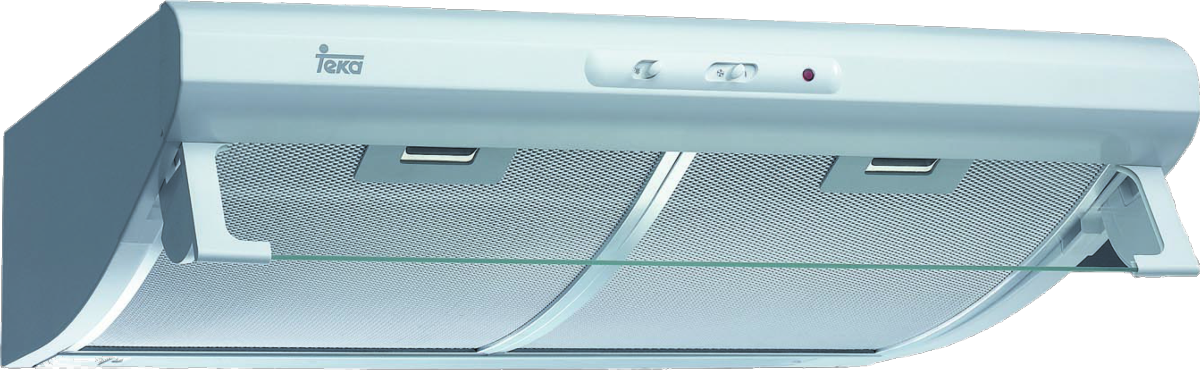 Campana - Teka, 40465531 C 6420 W, Convencional, Blanco, 60cm ancho, 375 m³/h, 3 velocidades