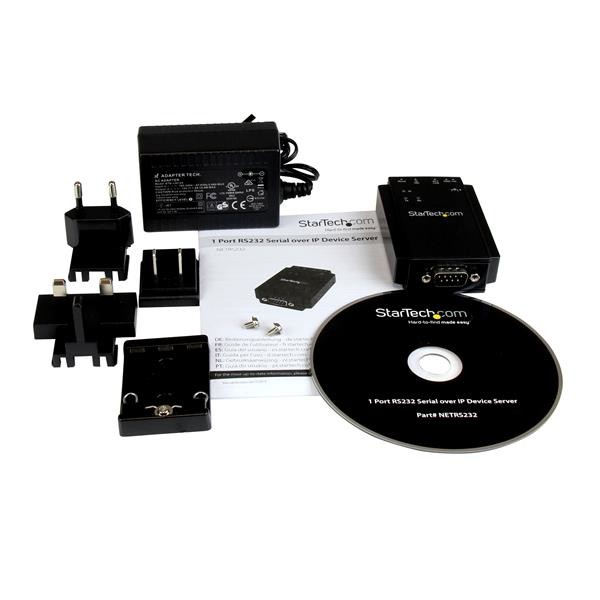 Extensor - StarTech.com NETRS232 Servidor IP Dispositivos DB9 1 Puerto Serie RS232 Serial DIN