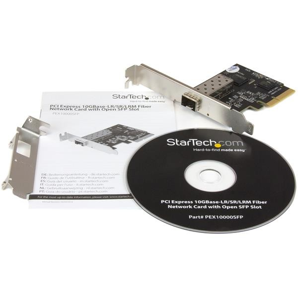 Tarjeta de Red - StarTech.com PEX10000SFP Tarjeta Red PCI Express Fibra 10 Gb SFP+ Abierto NIC
