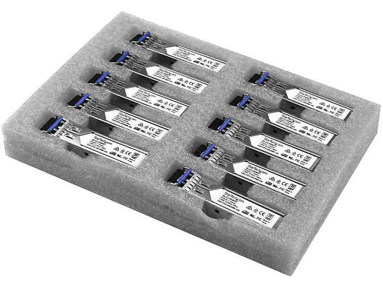 Transceptor SFP | StarTech.com GLCLHSM10PST Paquete 10 SFPs Gigabit Fibra GLC-LH-SM LC MM/SM 10km550