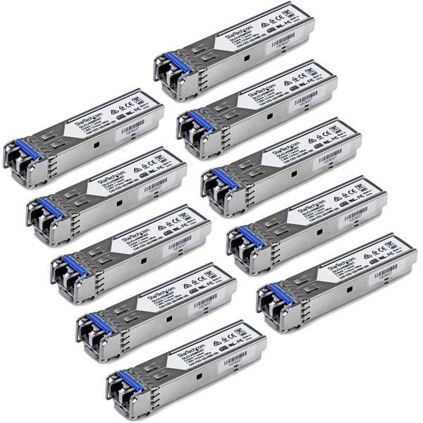 Transceptor SFP - StarTech.com GLCLHSMD10ST Paquete 10 SFPs Gigabit Fibra GLC-LH-SMD LC MM/SM 10km55