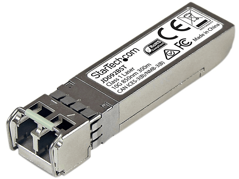 Transceptor SFP+ | StarTech.com JD092BST Modulo Transceptor SFP+ Fibra 10Gb Compatible JD092B LC 300