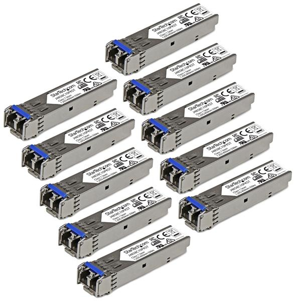 Transceptor SFP - StarTech.com J4859C10PKST Paquete de 10 SFP+ Fibra 1Gb Compatible J4859C Mono Mult