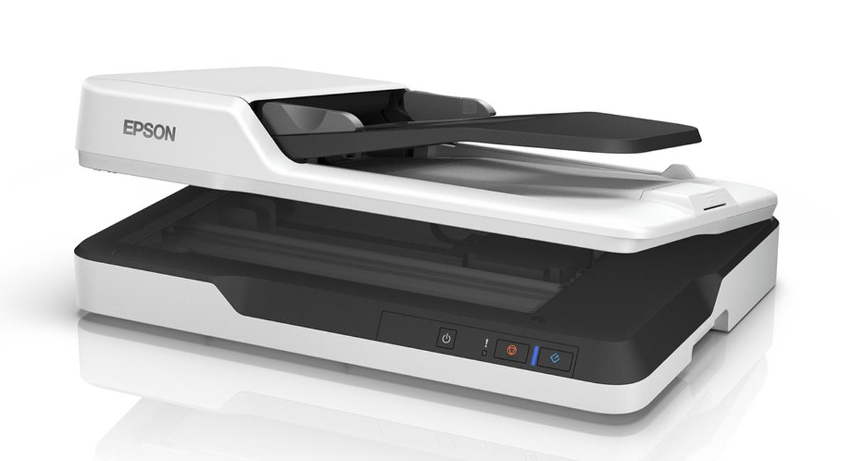 Epson WorkForce DS-1630 Cama plana 1200 x 1200DPI A4 Negro, Color blanco