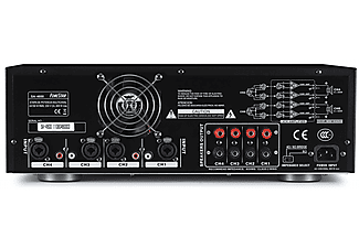 Amplificador estéreo - Fonestar SA-4600, 150W, 4 canales, Negro