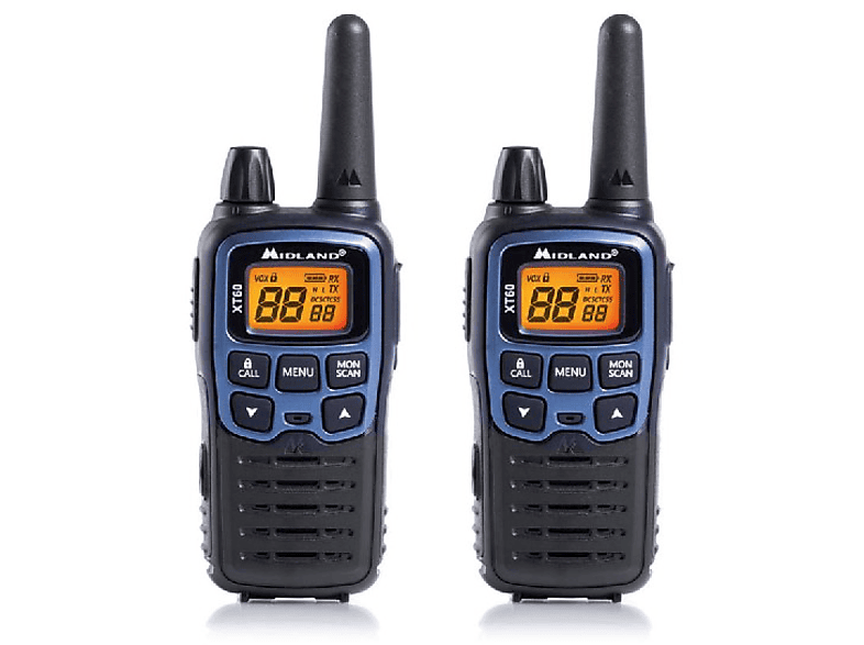 Walkie talkie - Midland XT60 24channels 446.00625 - 446.0937MHz Negro, Azul