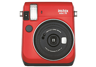 Cámara instantánea - Fujifilm Fuji Instax Mini 70 Re, Pantalla LCD, Modo selfie, Rojo