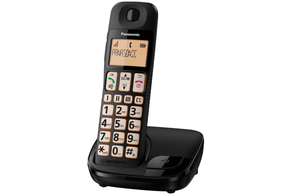 Panasonic Kxtge310spb Eco tecla grande bloqueo llamada negro dect personas mayores fijo lcd agenda 50 modo compatible con color 1 kxtge310sp kxtge310