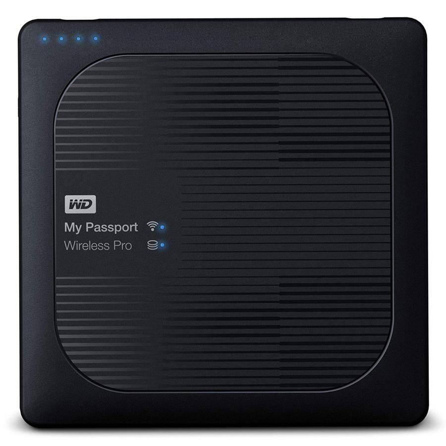 Disco duro externo 2 TB - Western Digital My Passport Wireless Pro, Wi-Fi, USB 3.0, 2,5", Negro