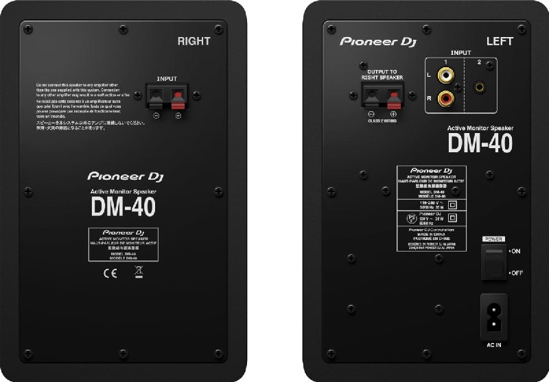 Altavoces - Pioneer DM-40, 35W, 2.0 canales, amplificador clase AB, tecnología DECO, Negro