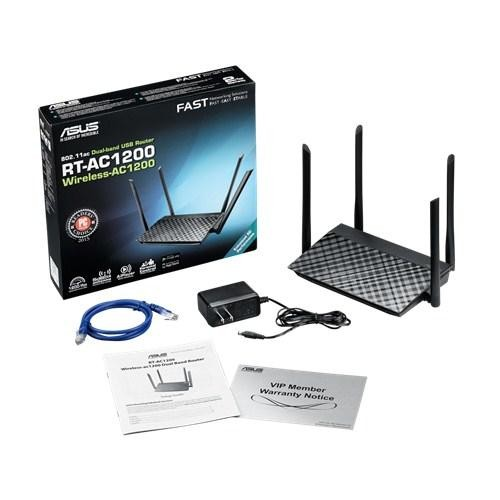Router - ASUS RT-AC1200, Doble Banda, 4 antenas, 5DBI, Control Parental