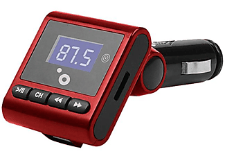 FM | Sunstech FMT120RD, coche, Radio FM, MP3, USB, SD, Rojo