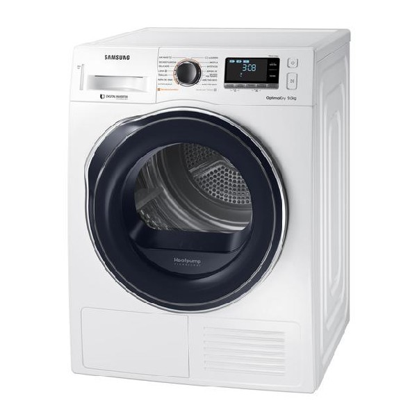 Secadora - Samsung DV90M6200CW/EC, 9kg, Bomba de calor, A+++, Blanco