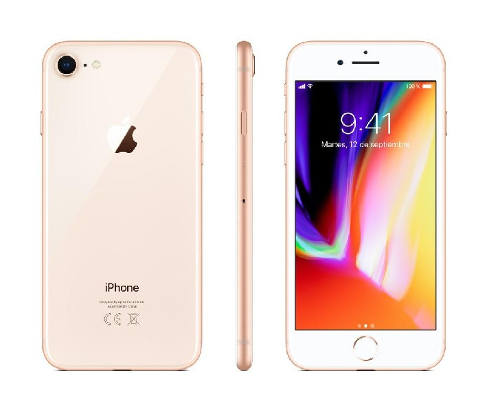 Apple iPhone 8, Dorado, 64 GB, 4G LTE, 4.7" Retina HD