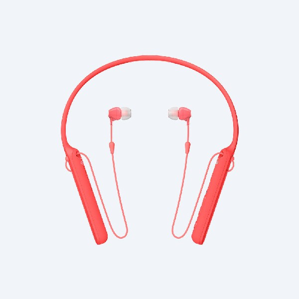 Auriculares inalámbricos - Sony WIC400R, Bluetooth, Rojo
