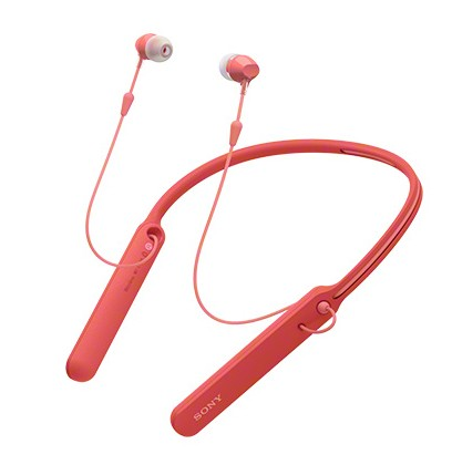 Auriculares inalámbricos - Sony WIC400R, Bluetooth, Rojo