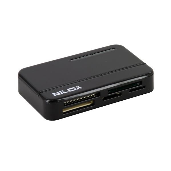 Lector de tarjetas - Nilox 10NXCR0030001, USB 3.0, Negro