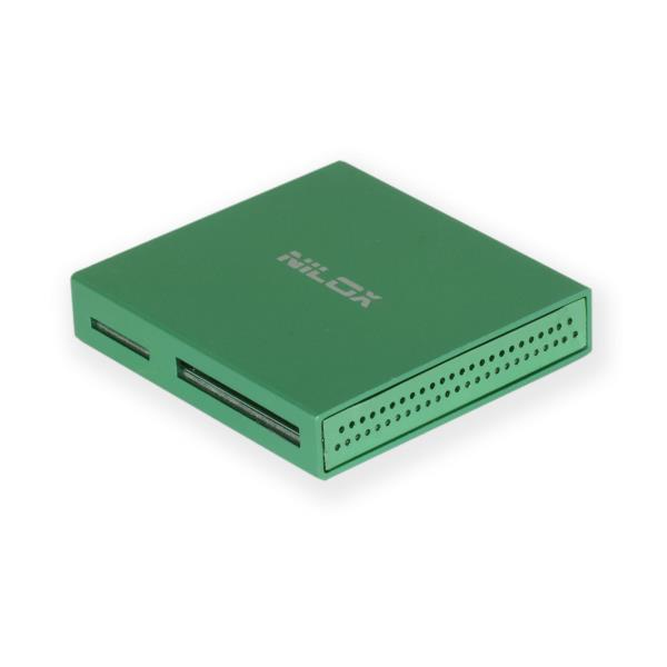 Lector de tarjetas - Nilox 10NXCRQ100002, USB 2.0, Verde