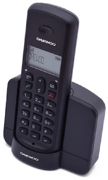Fijo Daewoo 1350 negro agenda dtd1350 10 horas conversación sin cable dect rellamada bloqueo teclado dtd1350b telefono inalambrico