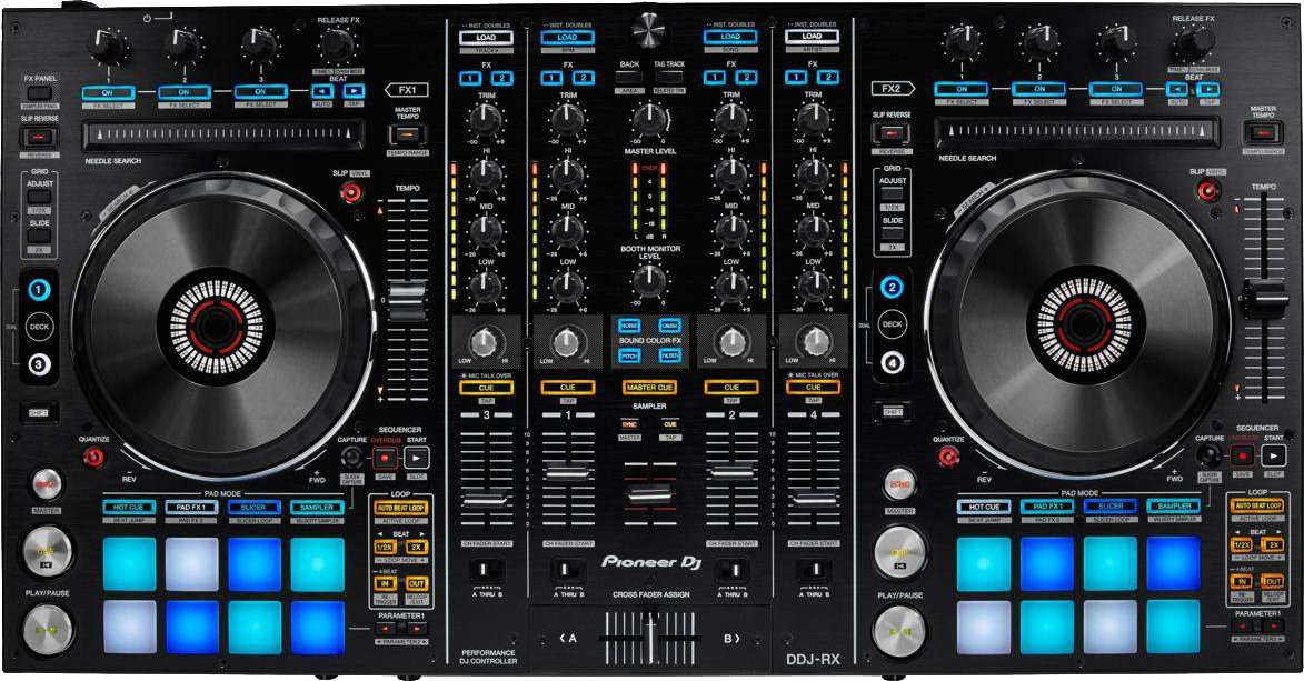 Mesa de mezclas - Pioneer DDJ-RX, Digital Vinyl System (DVS), 4 canales, Slip Mode, Negro
