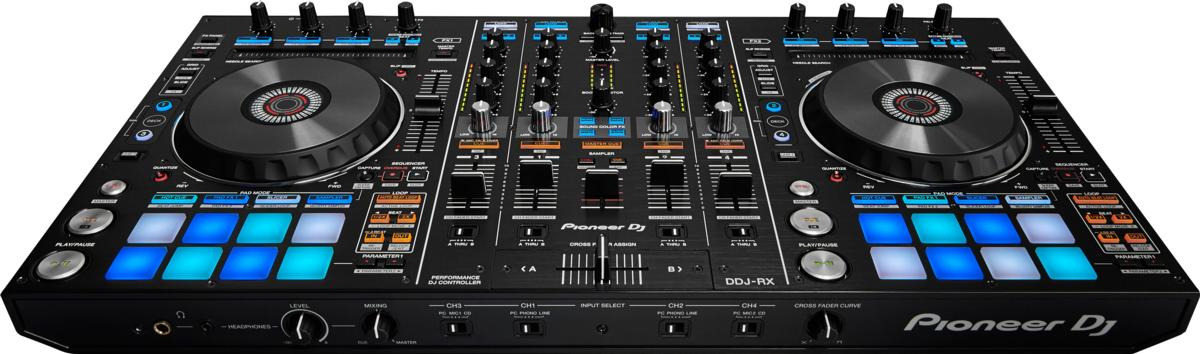 Mesa de mezclas - Pioneer DDJ-RX, Digital Vinyl System (DVS), 4 canales, Slip Mode, Negro
