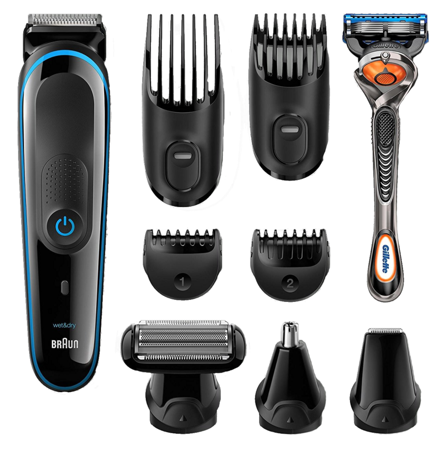 Afeitadora multifunción - Braun MGK3080, Barbero, Cortapelos, 13 posiciones, Indicador LED, Seco y húmedo,