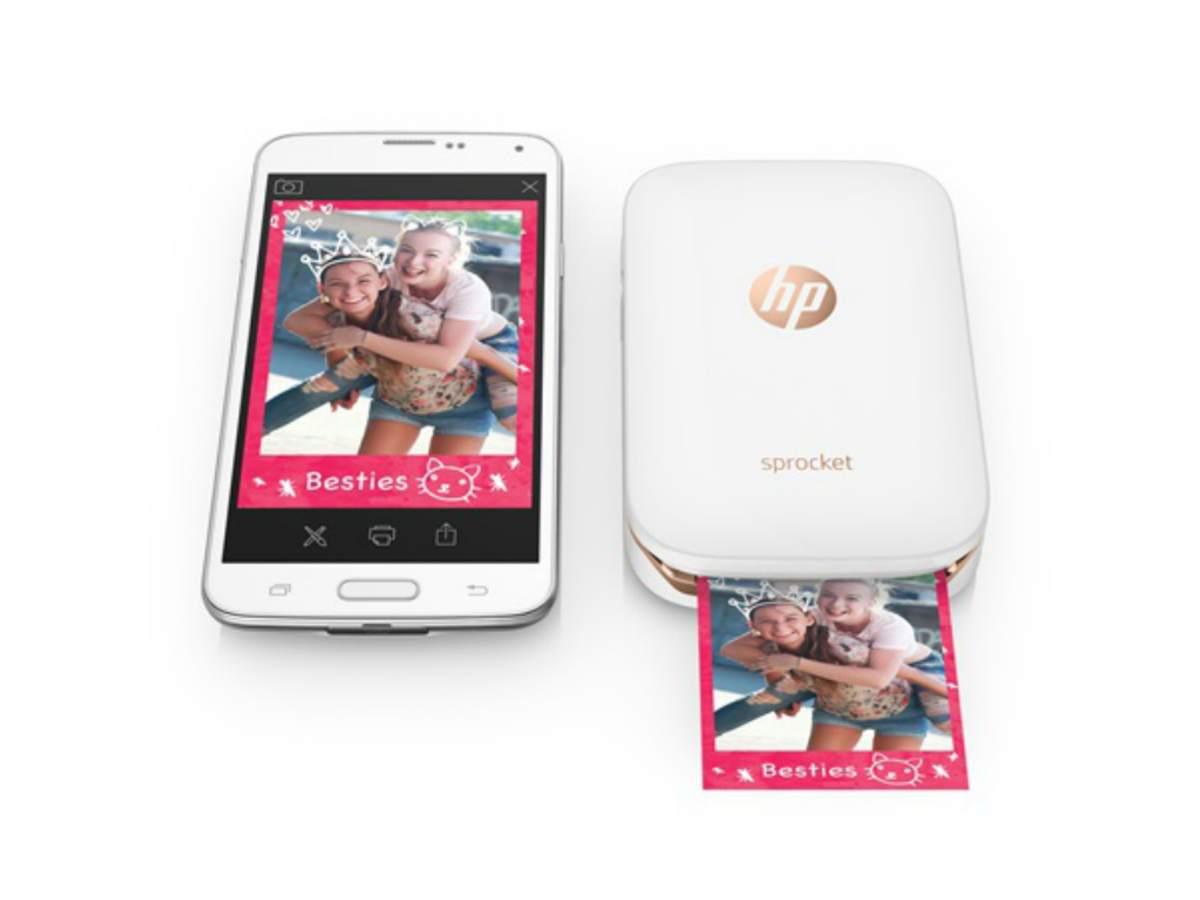 Impresora - HP Sprocket, con tecnología Bluetooth, Impresión sin tinta, Blanca
