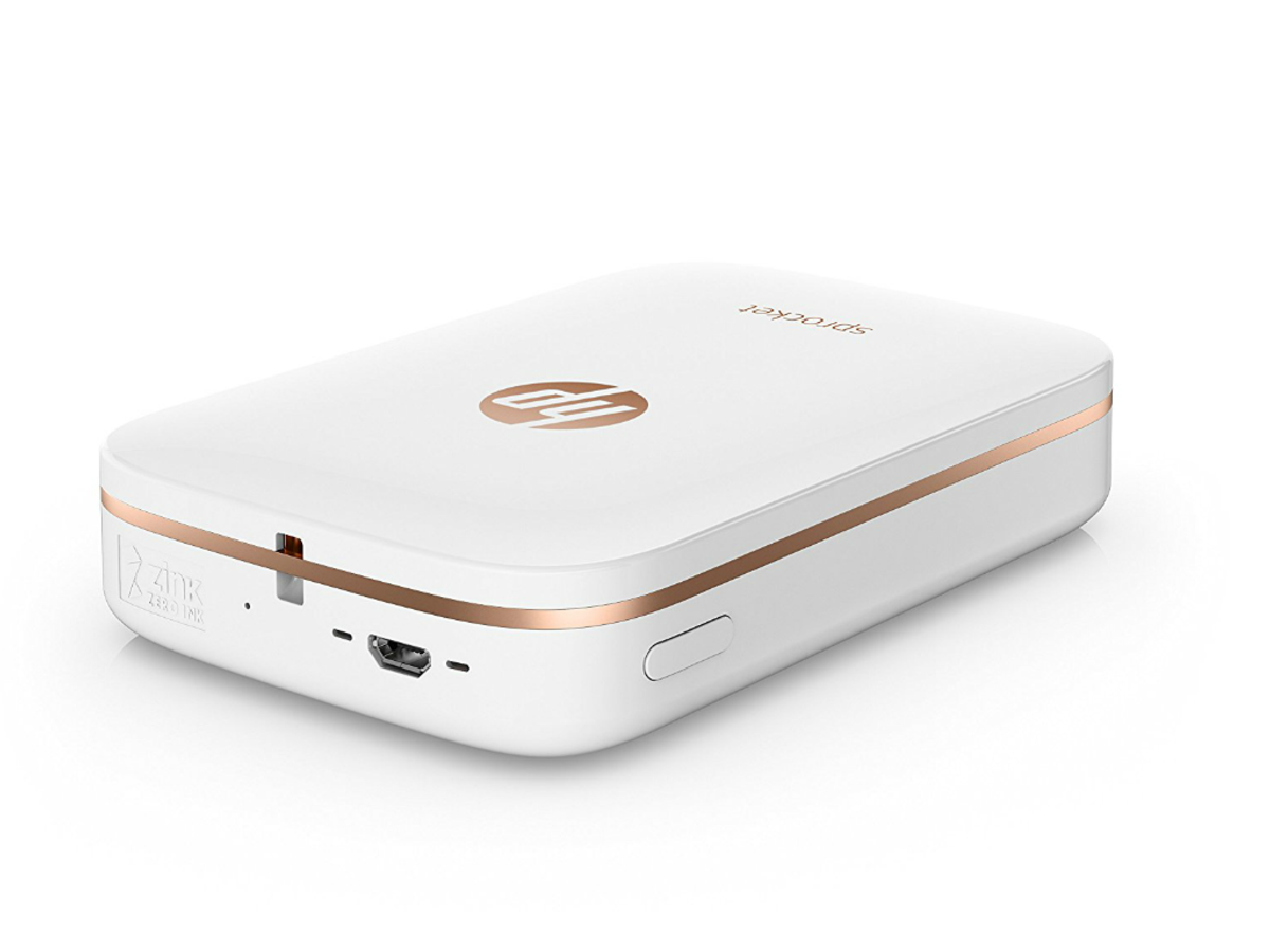 Impresora - HP Sprocket, con tecnología Bluetooth, Impresión sin tinta, Blanca