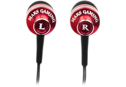Auriculares gaming - Mars Gaming MIH1, Negro y rojo, Micrófono, Jack 3.5mm