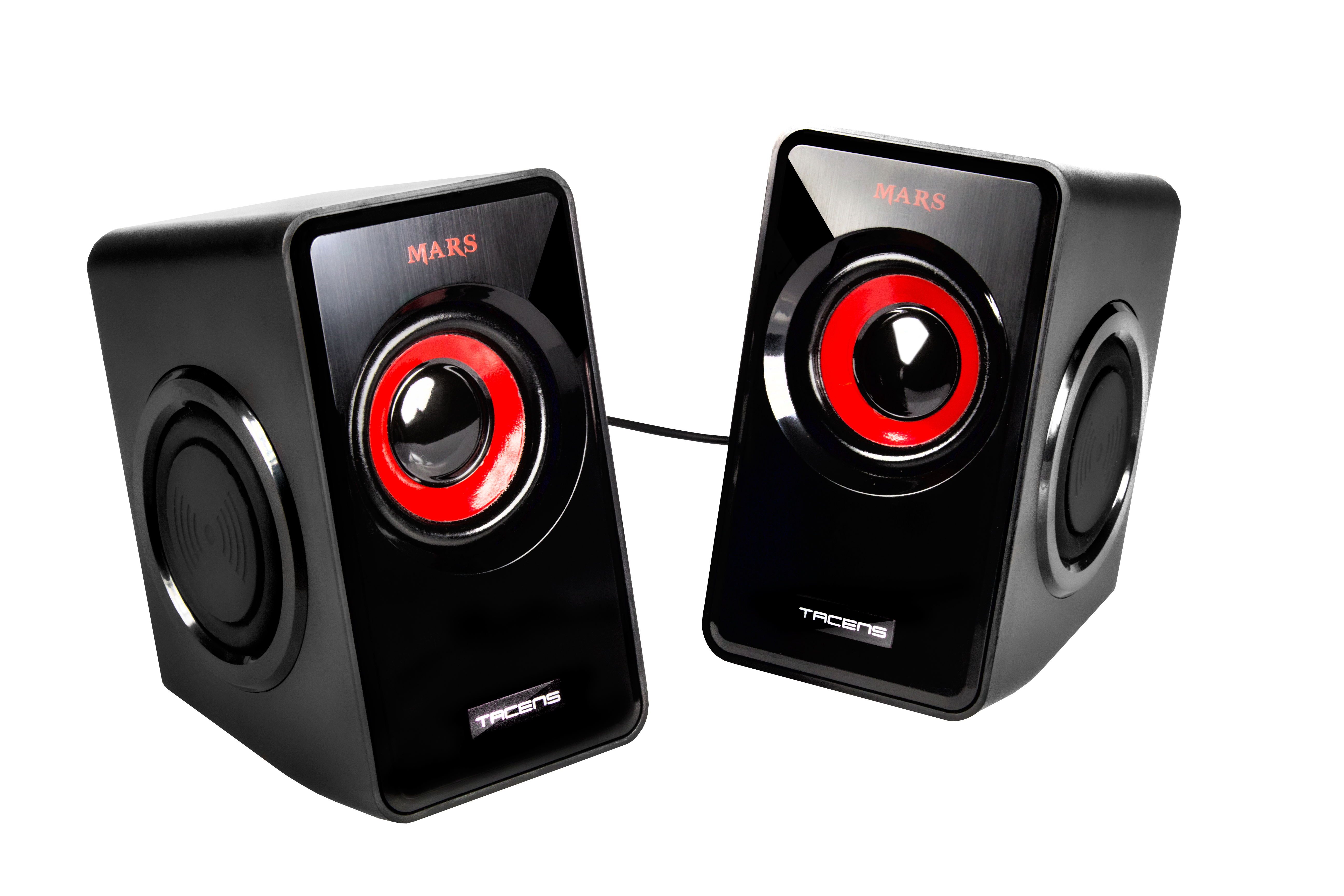 Altavoces gaming - Mars Gaming MS1, 10W, Rojo y negro