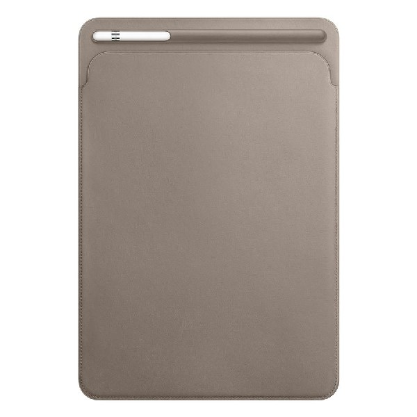 Funda tablet - APPLE Leather Sleeve Case, MPU02ZM/A, Para iPad 10.5", Gris pardo