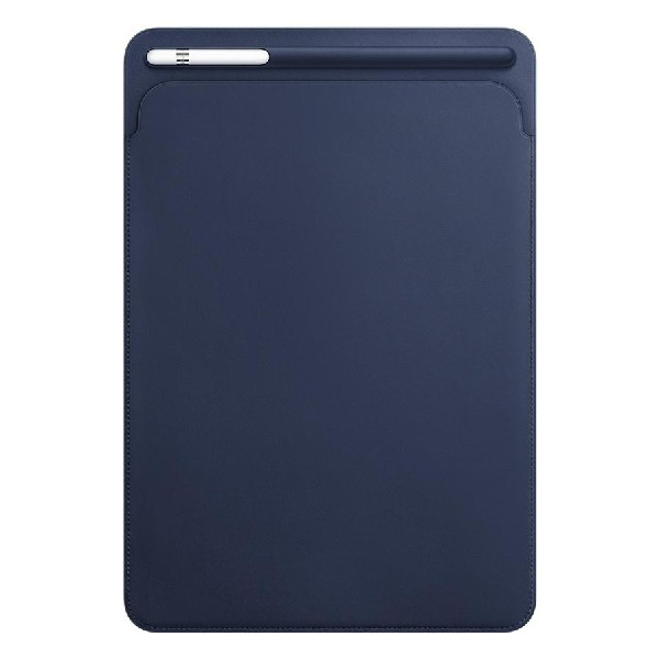 Funda tablet - APPLE Leather Sleeve Case, MPU22ZM/A, Para iPad 10.5", Azul