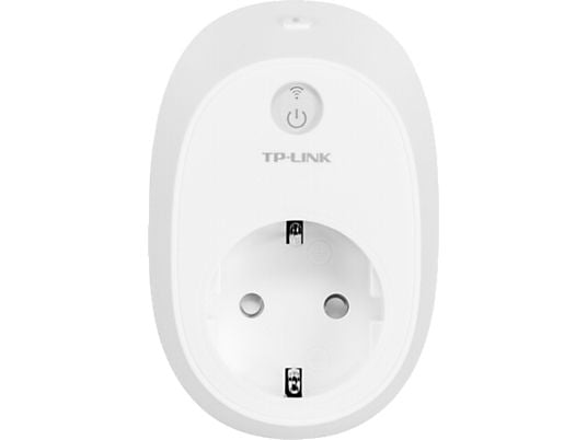 Enchufe inteligente - TP-Link HS100, 1700 W, Modo ausencia, Domótica, Wi-Fi, Blanco