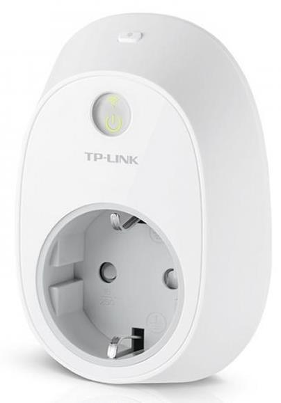 Enchufe inteligente - TP-Link HS100, 1700 W, Modo ausencia, Domótica, Wi-Fi, Blanco