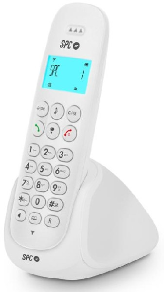 Teléfono - SPC ART DECT blanco, Inalámbrico, Identificador de llamadas, Manos Libres, Agenda 20