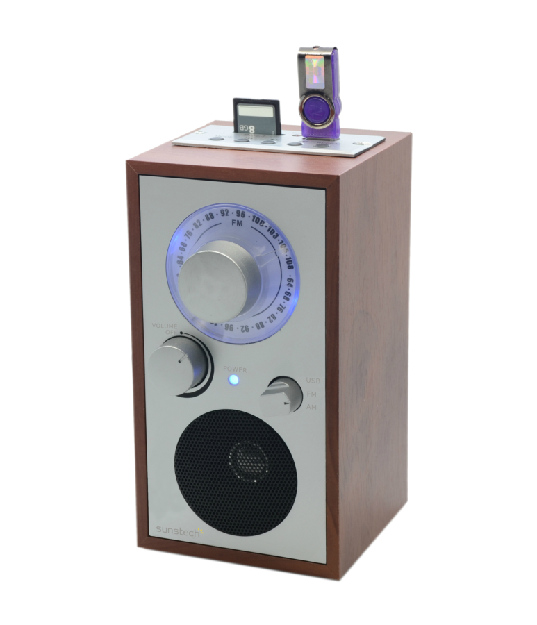 Radio - Sunstech RPR3000, AM/FM, Diseño retro, 21W, Madera