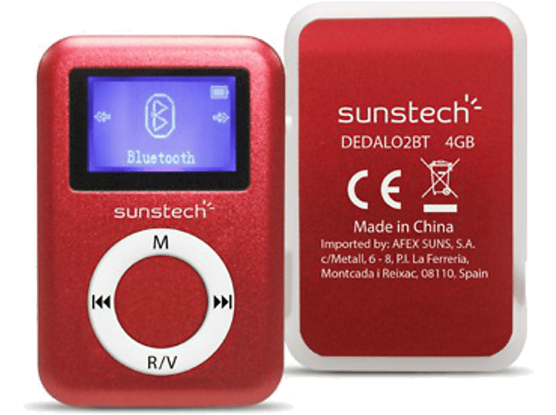 Sunstech Argos sumergible MP3 8GB negro rojo - Auriculares