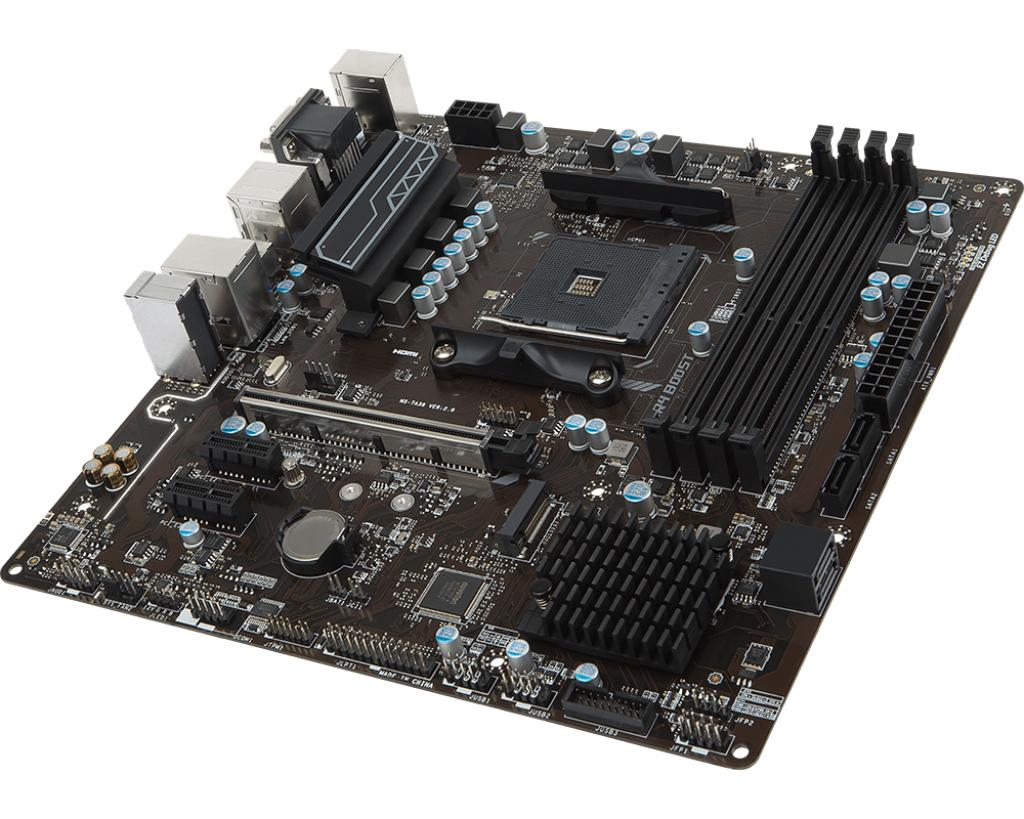 Placa base - MSI B350M PRO-VDH, AMD B350, Socket AM4, Micro ATX
