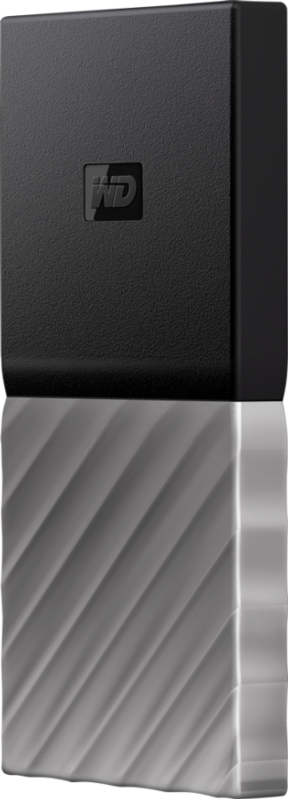 Disco duro SSD 256 GB - Western Digital My Passport, Externo, 515 mb/s, USB Tipo C, Negro-Plata