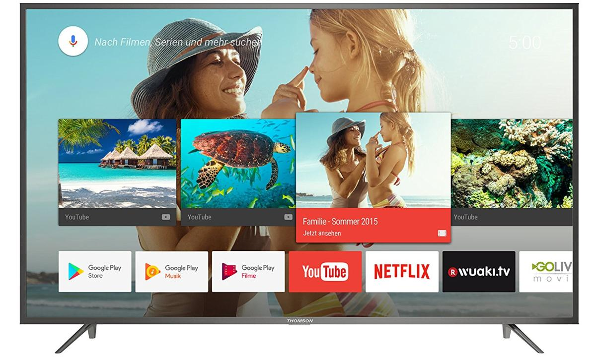 TV LED 65" - Thomson 65UC6406, Ultra HD 4K HDR, Android TV 6.0, Google Cast, Panel 10 bits