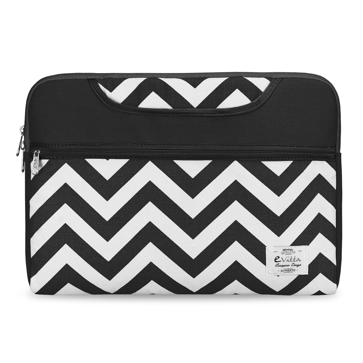 e-Vitta Chevron 14" Funda Negro, Color blanco