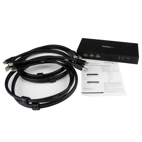 Switch KVM - StarTech.com SV231MDPU2 Switch Conmutador KVM 2 Puertos Mini DisplayPort USB 4K