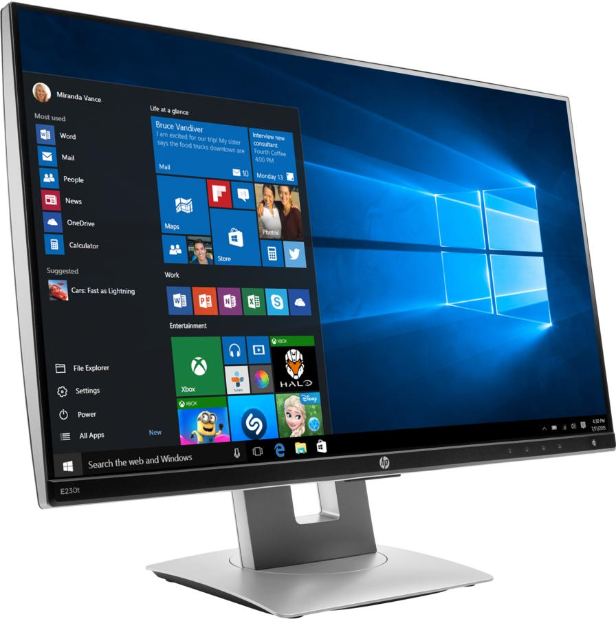 HP Monitor táctil EliteDisplay E230t de 58.42 cm (23 pulg
