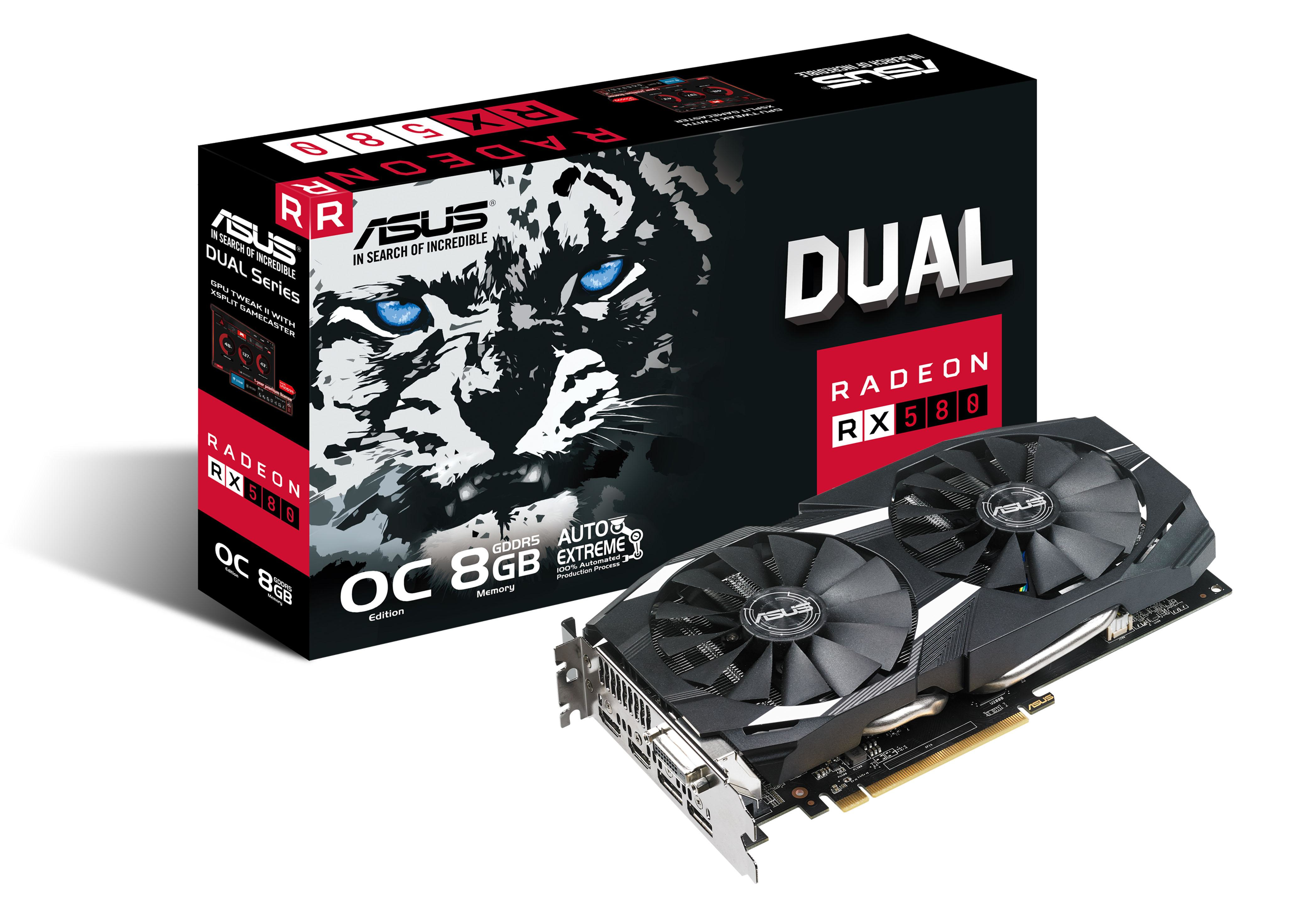 ASUS Dual Radeon Rx 580 Oc Edition 8Gb Gddr5 256Bıt Dvı 2Hdmı 2Dp Ekran Kartı