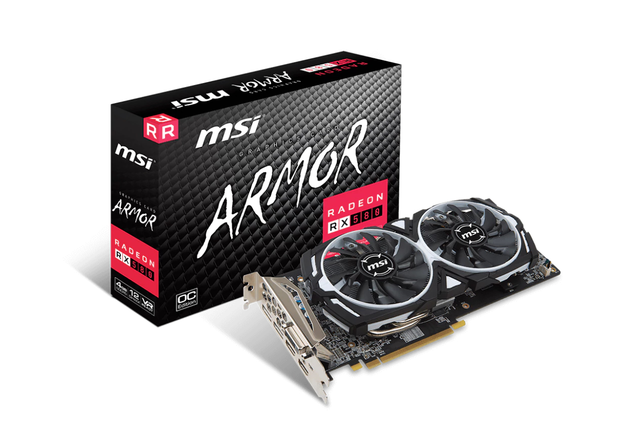 Tarjeta Gráfica - MSI Radeon RX 580 Armor 8G OC 8GB GDDR5