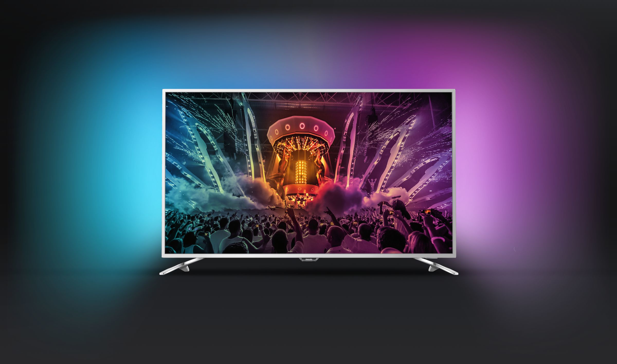 TV LED 65 Pulgadas Philips 65PUS6521/12 UHD 4K, Android TV, Ambilight, Plata