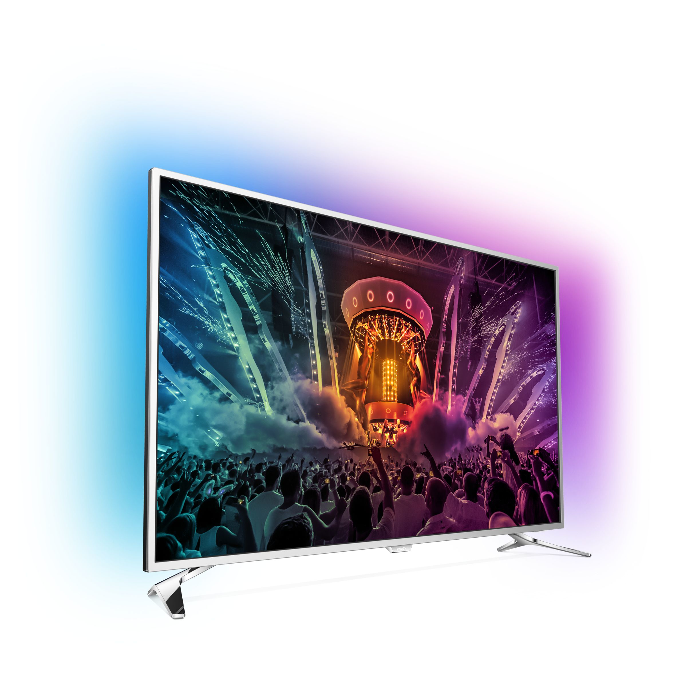 TV LED 65 Pulgadas Philips 65PUS6521/12 UHD 4K, Android TV, Ambilight, Plata
